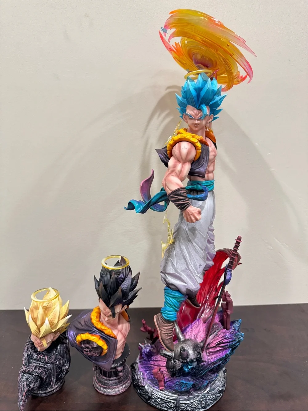 Large dragon ball Gogeta Goke Vegeta figure statue super Saiyan god